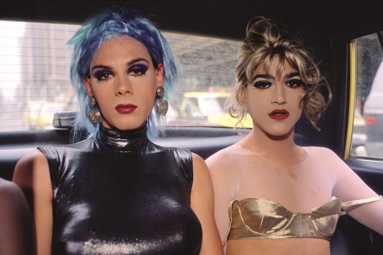 Nan-Goldin_Misty-and-Jimmy-Paulette-in-a-taxi_NYC-1991