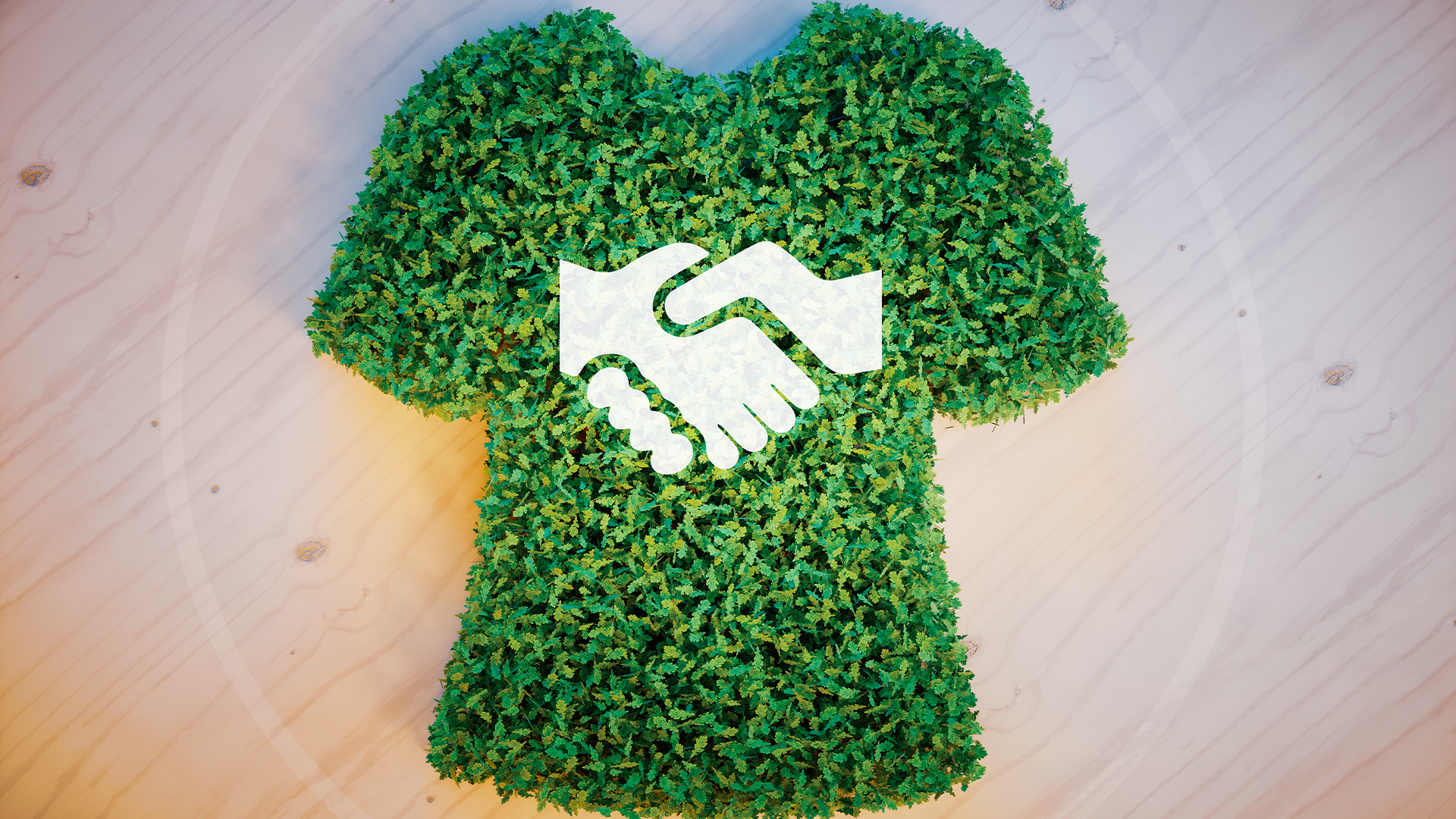 t-shirt made out of leaves