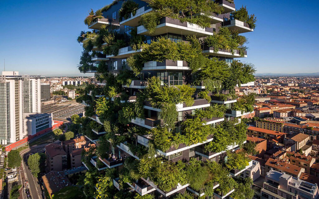 The Vertical Forest in Milan, an example of Biophilic Design.